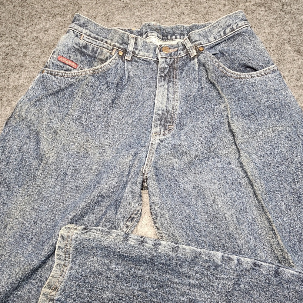 Lee Euro Riders Mens Vintage Dark Stonewash Pleated Jeans Union Made 34x32